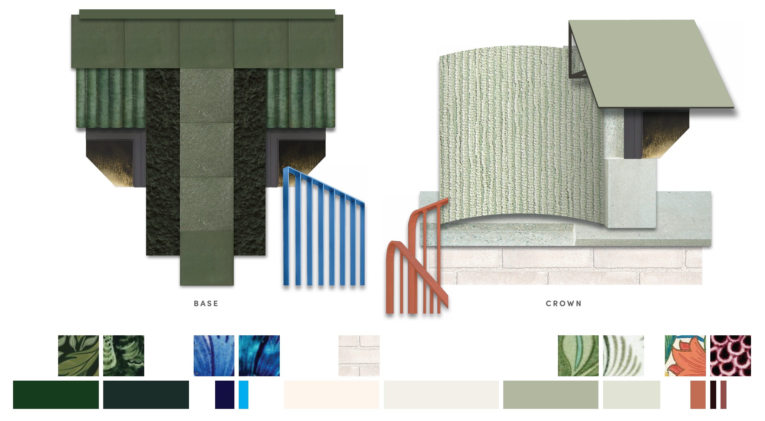Proposed material palette collage
