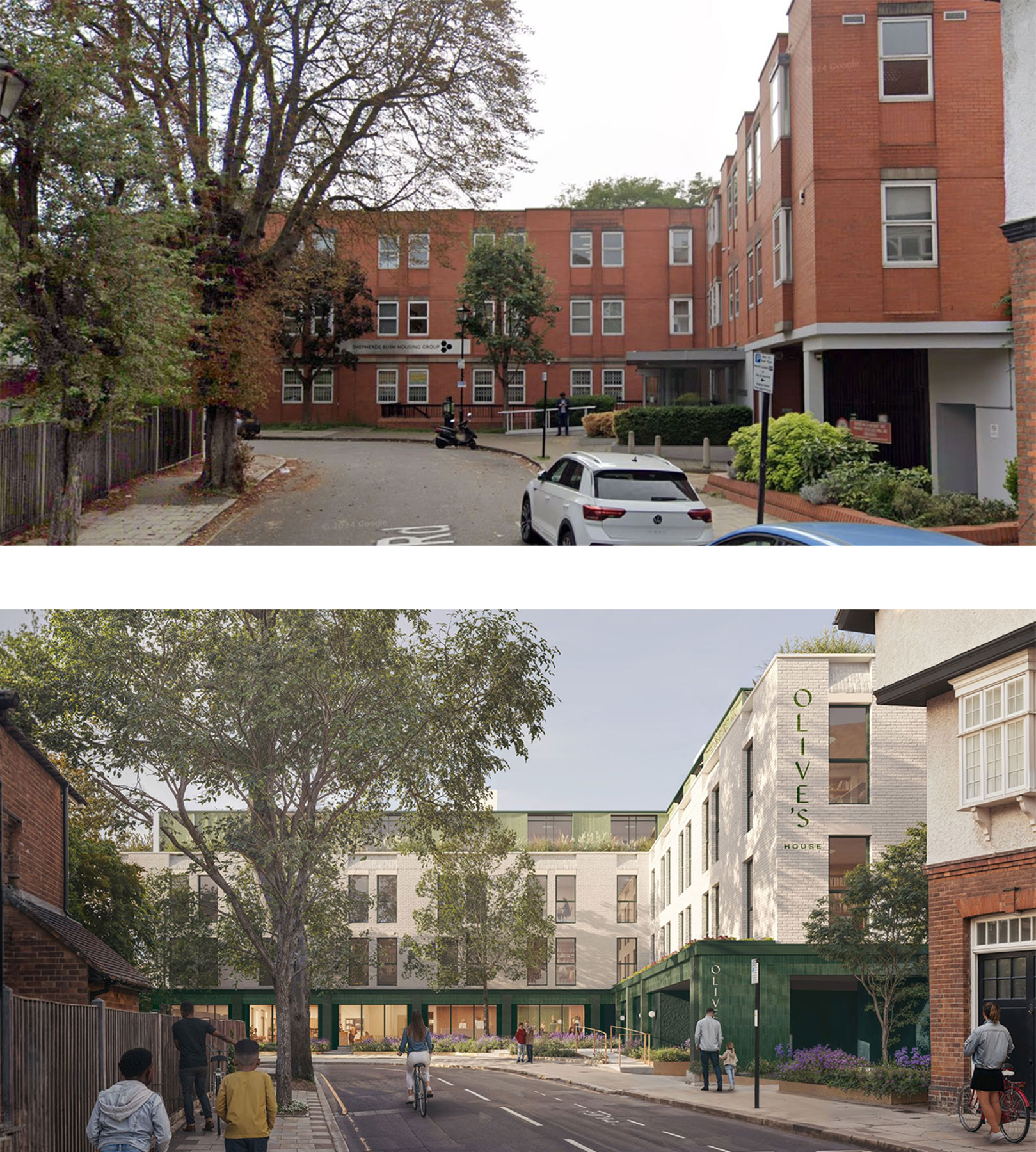 olives chiswick existing vs proposed
