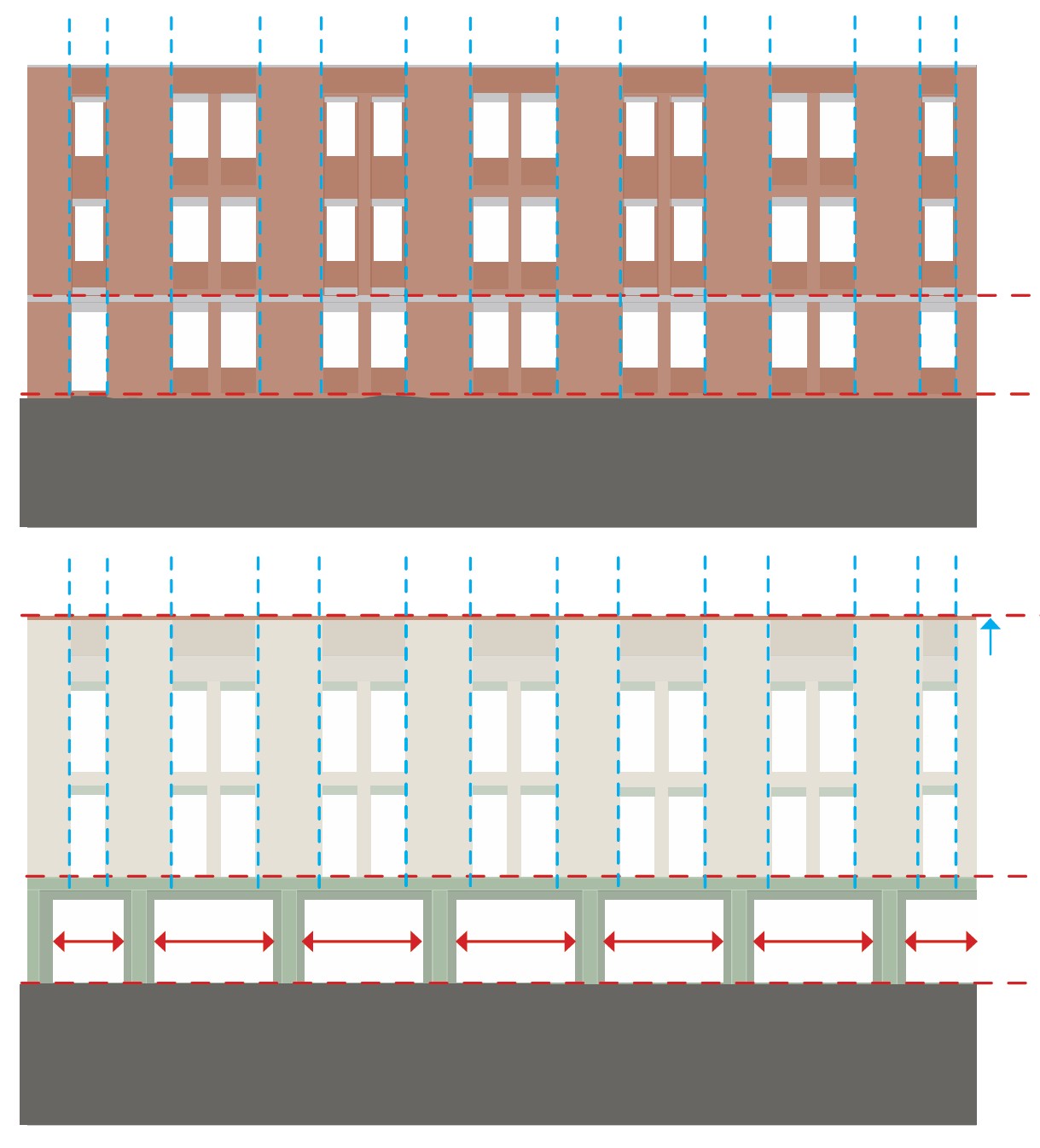 olives chiswick existing vs proposed diagram