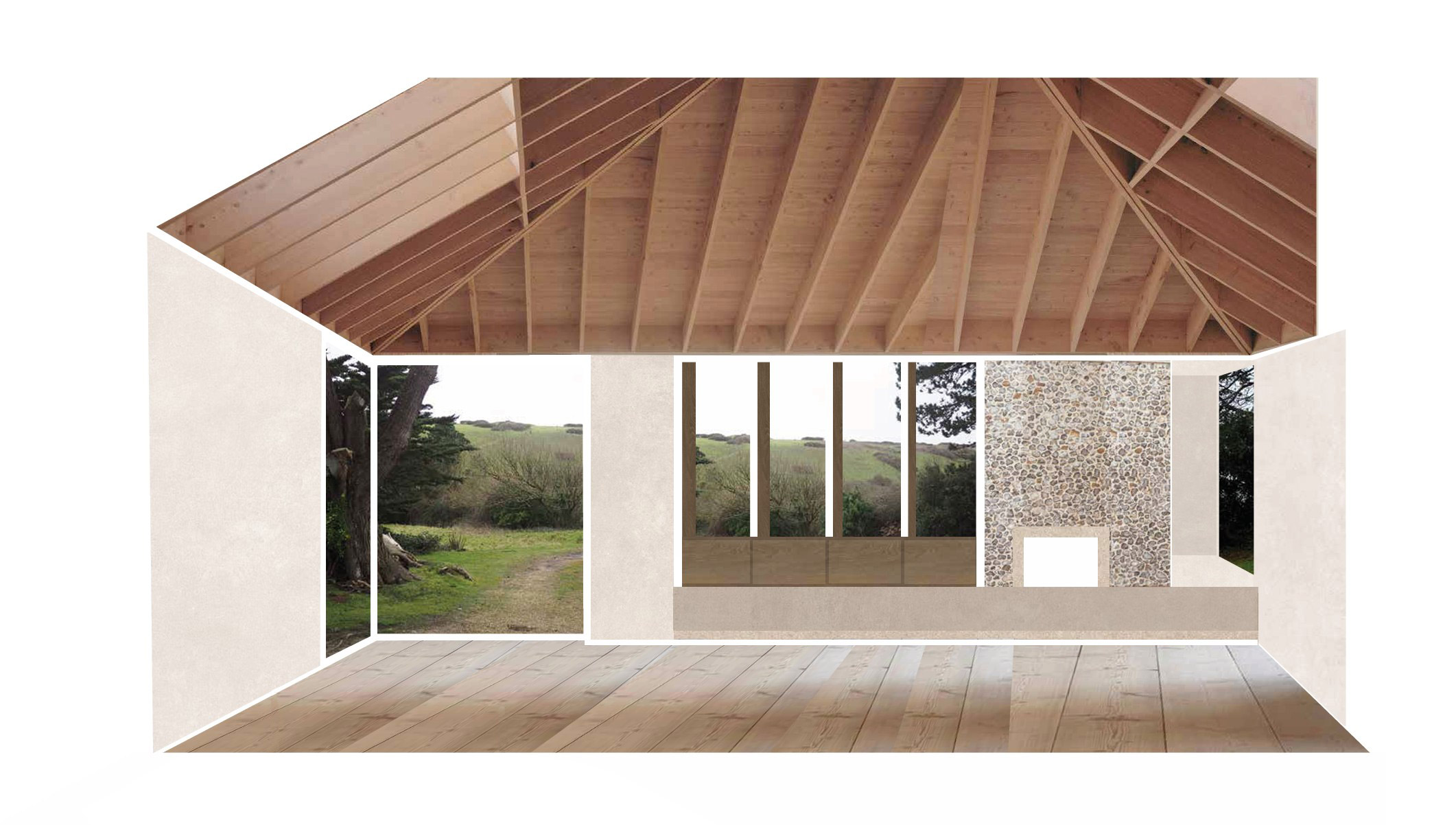 collage interior roof